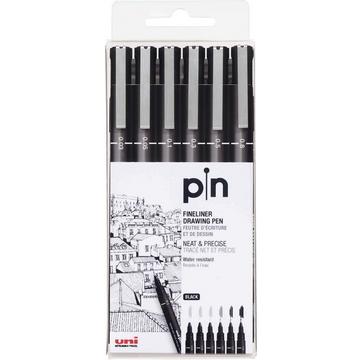 UNI-BALL Fineliner Pin PIN-200(S) 6 Stück