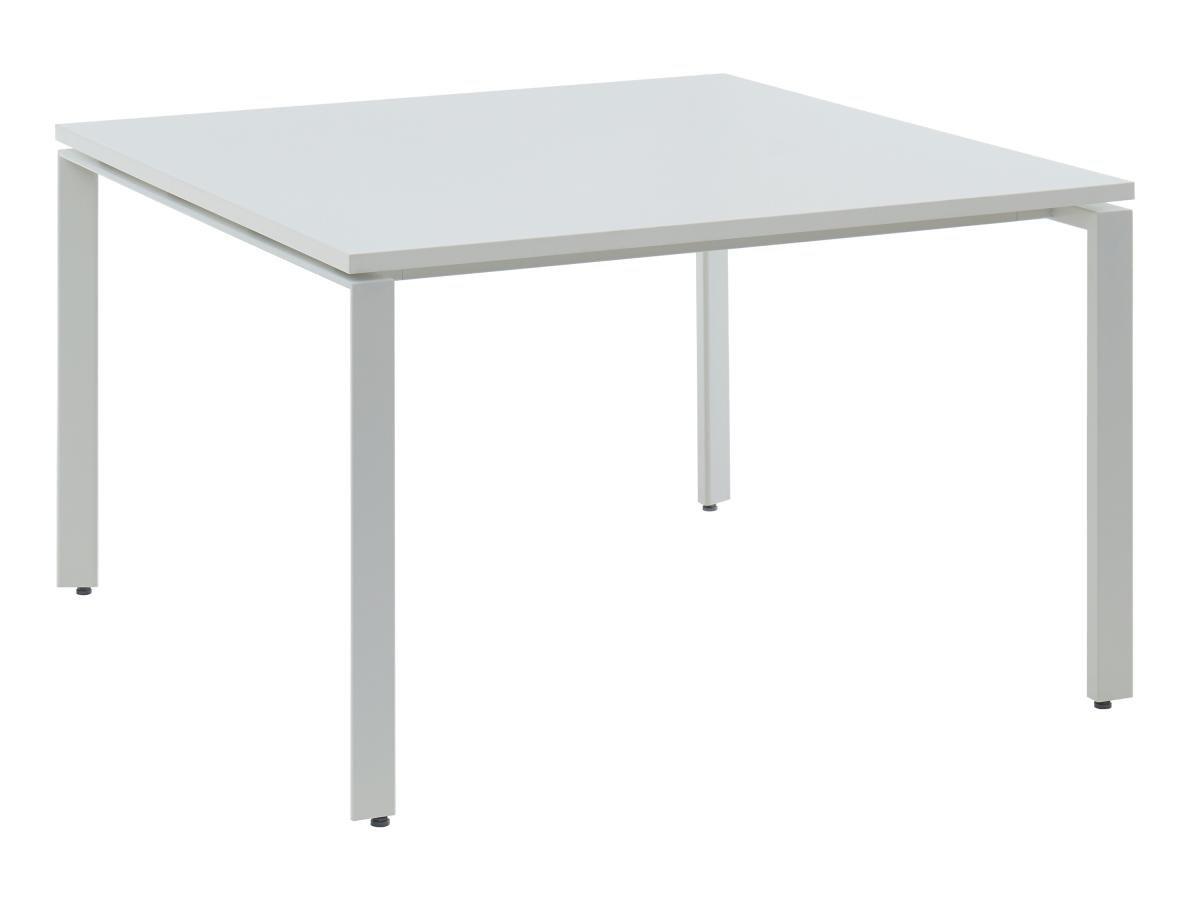Image of Konferenztisch quadratisch für 4 Personen - L. 120 cm - Weiß - DOWNTOWN Konferenztisch quadratisch für 4 Personen - L. 120 cm - Weiß - DOWNTOWN