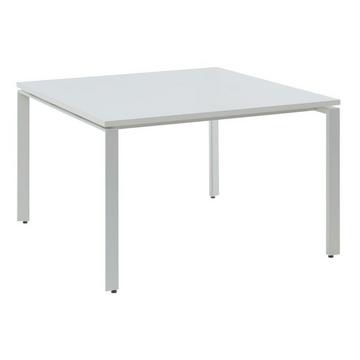 Table de réunion carrée - 4 personnes - Blanc - L120 cm - DOWNTOWN