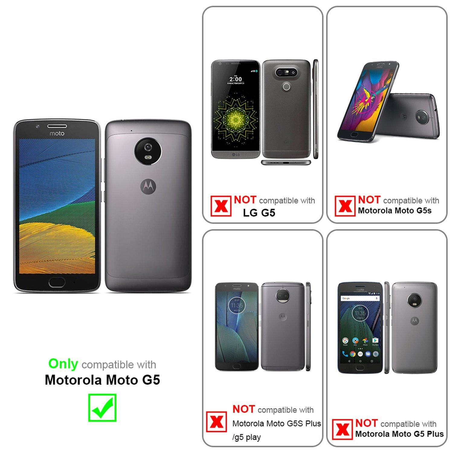 Cadorabo  Hülle für Motorola MOTO G5 Magnetverschluss, Kartenfach 