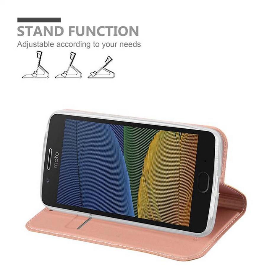 Cadorabo  Hülle für Motorola MOTO G5 Magnetverschluss, Kartenfach 