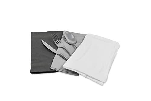 Alopini 6 serviettes de table agréablement douces blanches I 100% coton biologique durable  