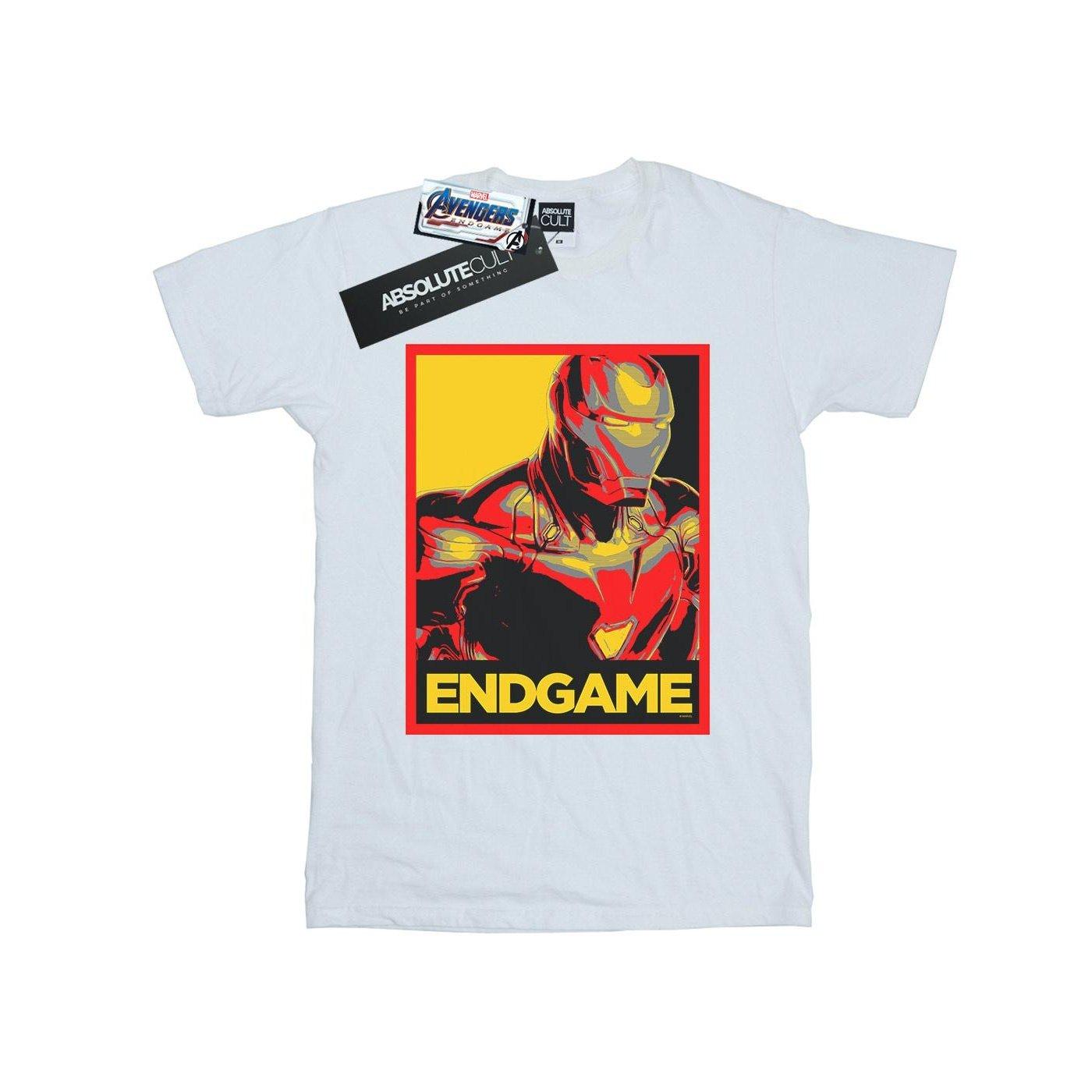 Image of Avengers Endgame Iron Man Poster Tshirt Unisex Weiss 116
