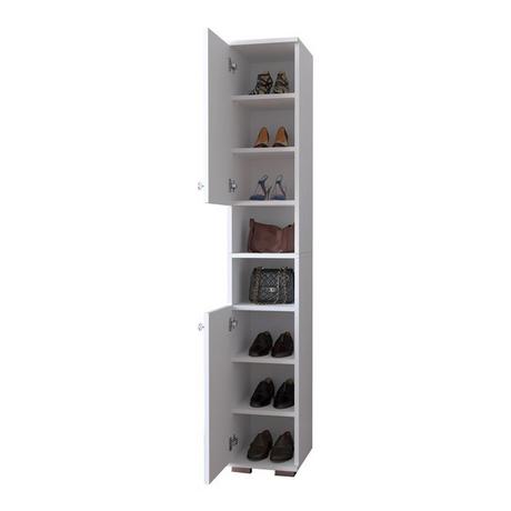 VCM Armoire à chaussures en bois étroite Étagère à chaussures Armoire Meuble d'entrée Gados M  