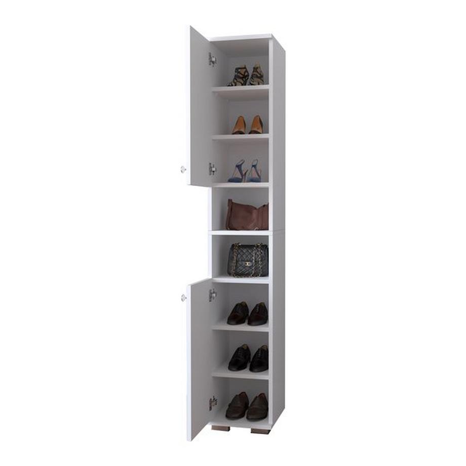 VCM Armoire à chaussures en bois étroite Étagère à chaussures Armoire Meuble d'entrée Gados M  