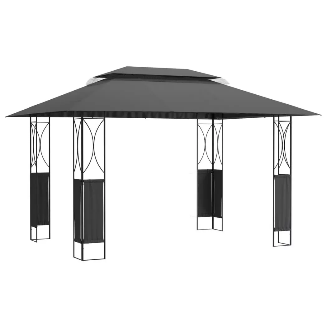 VidaXL - Belvédère acier, One Size, Gris