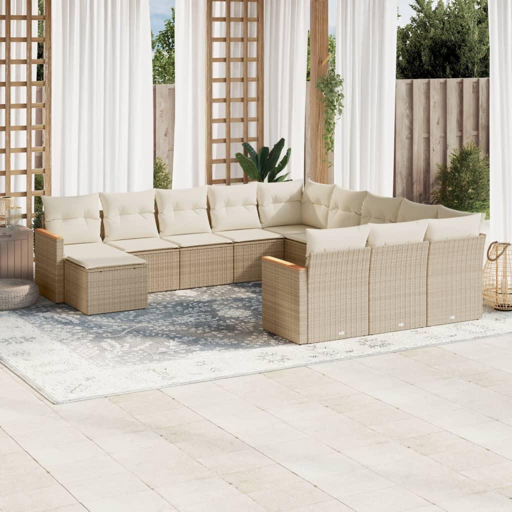 VidaXL set divano da giardino Polirattan  