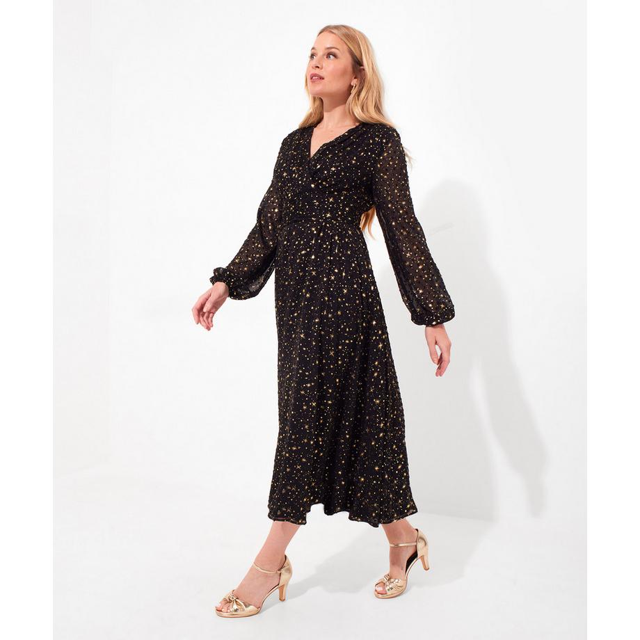 Joe Browns Abito Midi Incrociato Festivo Stampa Stelle  