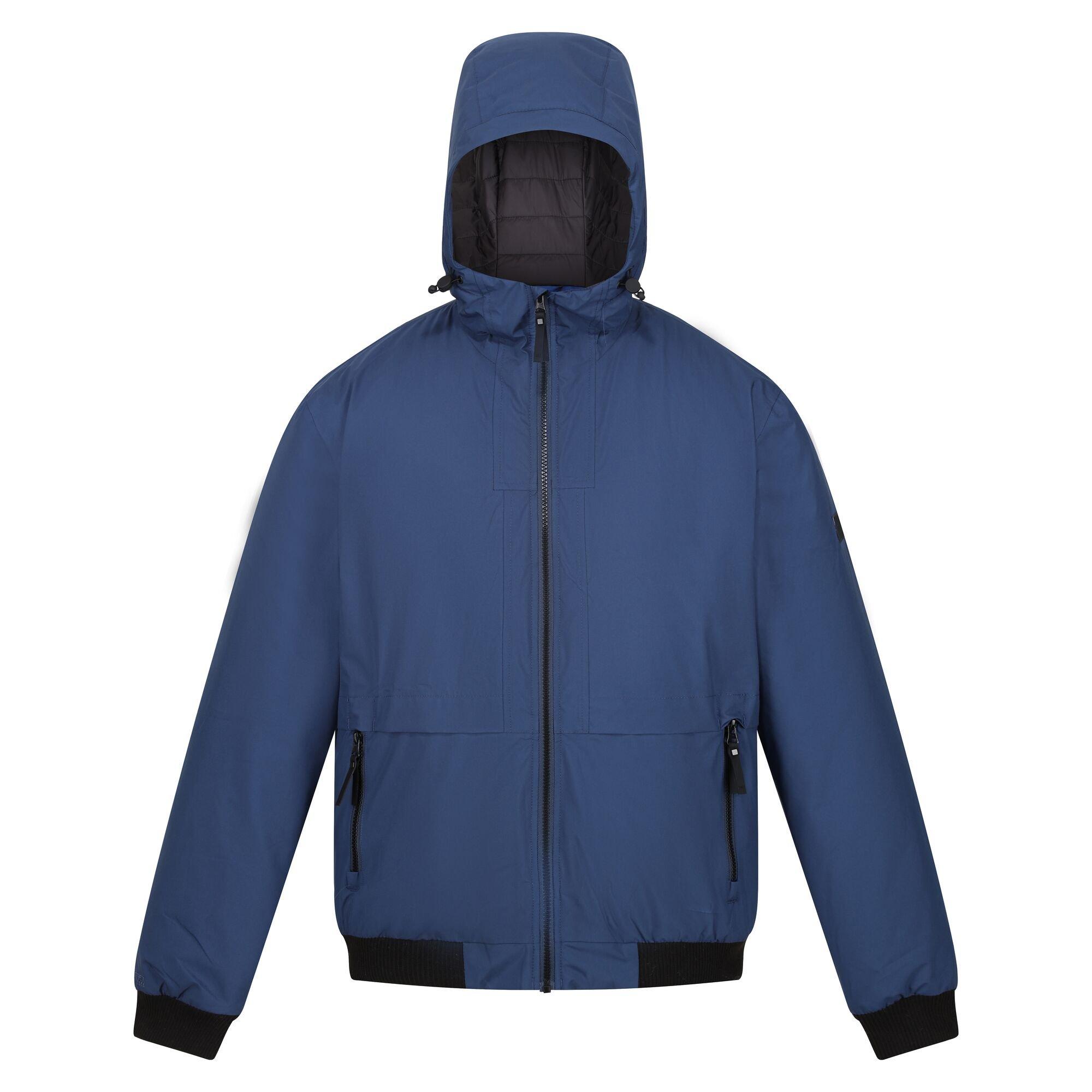 Image of Renly Jacke, Wasserfest Mit Kapuze Herren Blau XXL