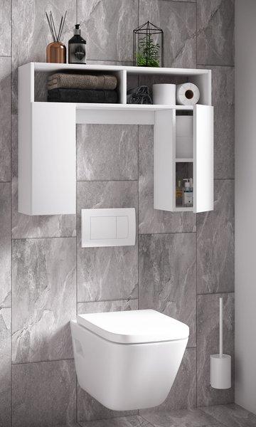 VCM Holz Wandregal Hängeregal Überbau WC Toilette Badmöbel Waschmaschine Schrank Regal Tinoli S  