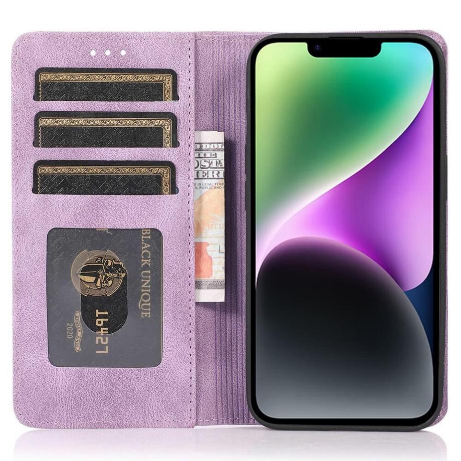 Cover-Discount  iPhone 15 Plus - Vintage étui flip case 