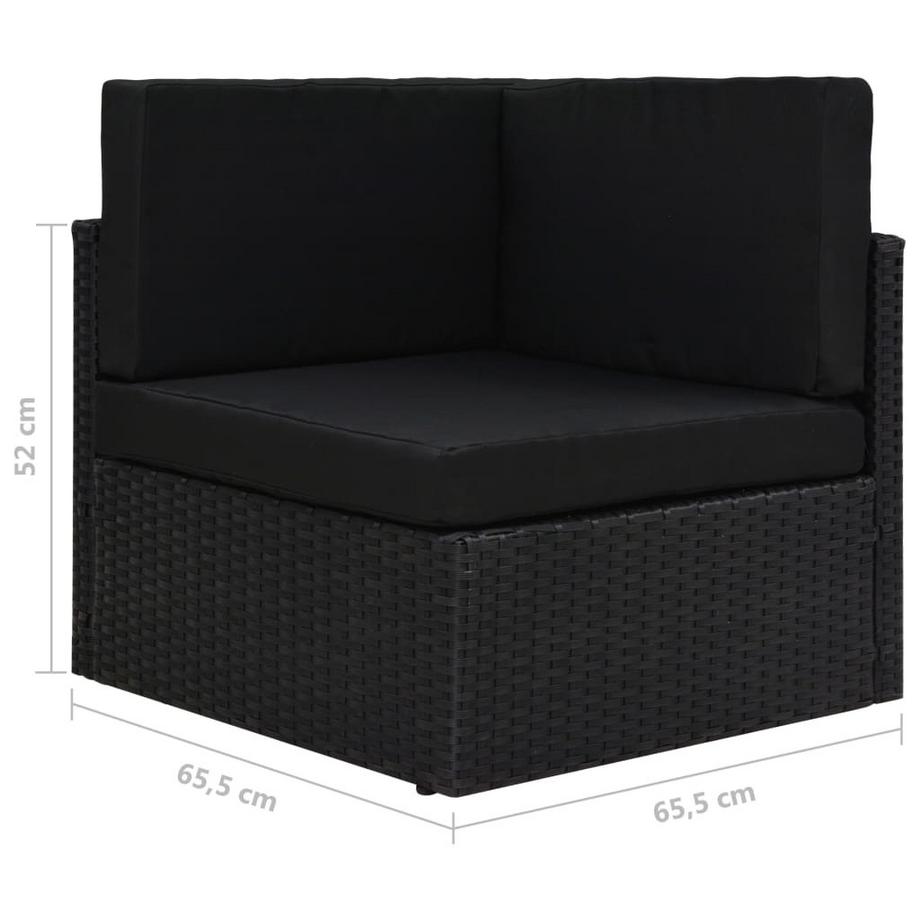 VidaXL Modular-sofa-eckteil poly-rattan  