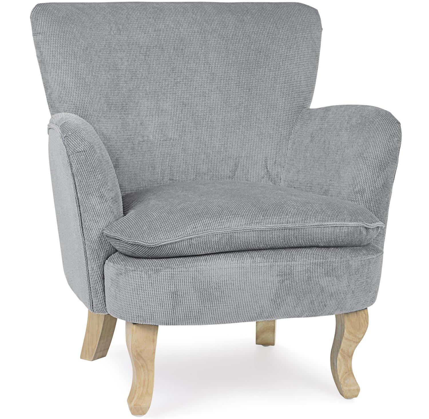 mutoni Fauteuil chenille gris clair  