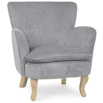 Fauteuil chenille gris clair