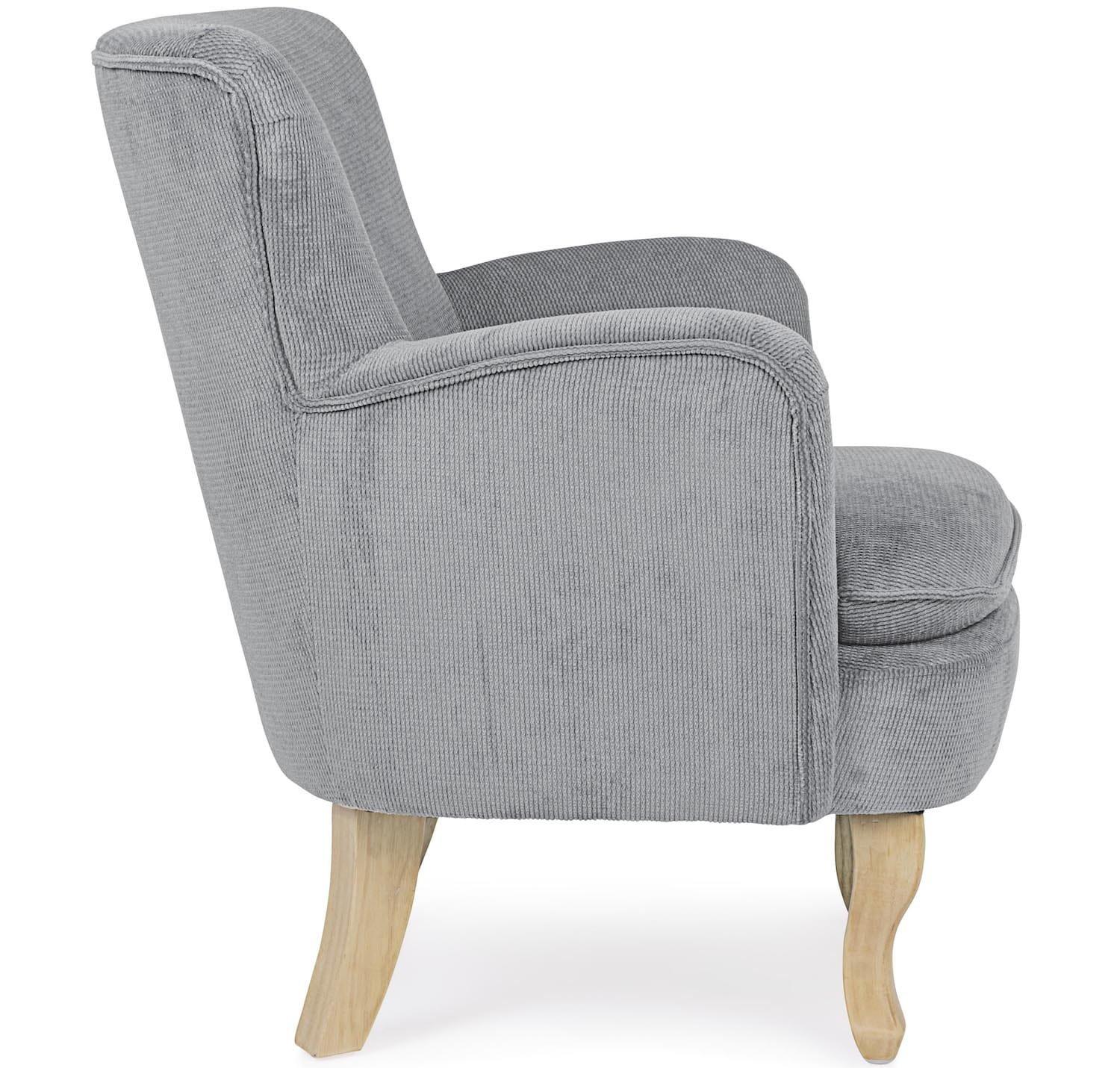 mutoni Fauteuil chenille gris clair  