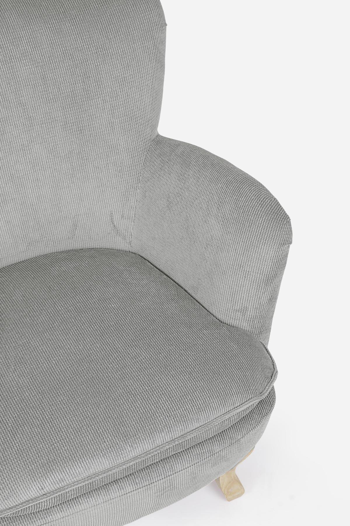 mutoni Fauteuil chenille gris clair  