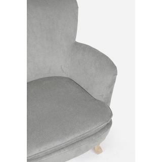 mutoni Fauteuil chenille gris clair  