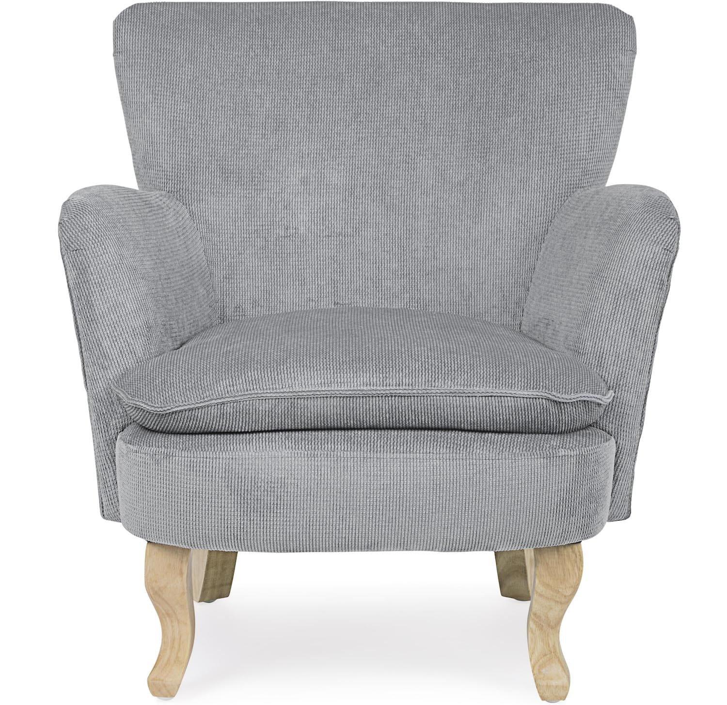 mutoni Fauteuil chenille gris clair  