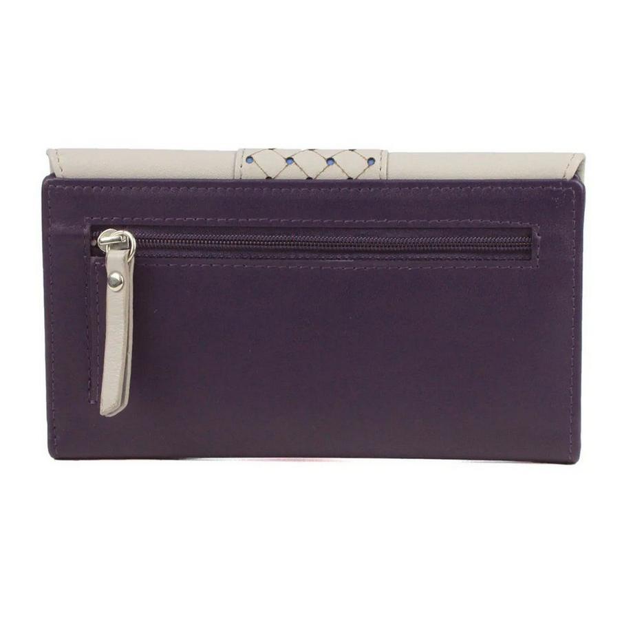 Eastern Counties Leather Donna Portefeuille à Panneau Contraste  