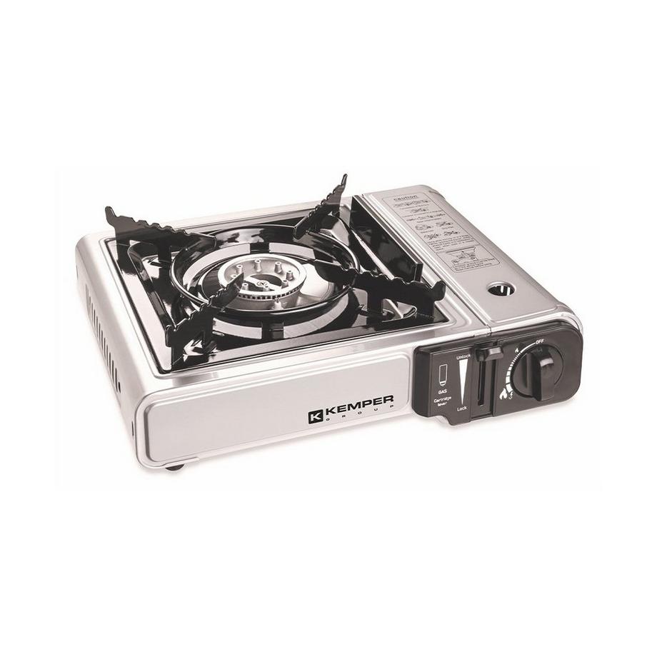 KEMPER  Réchaud à gaz de camping avec allumage piézoélectrique intégré 