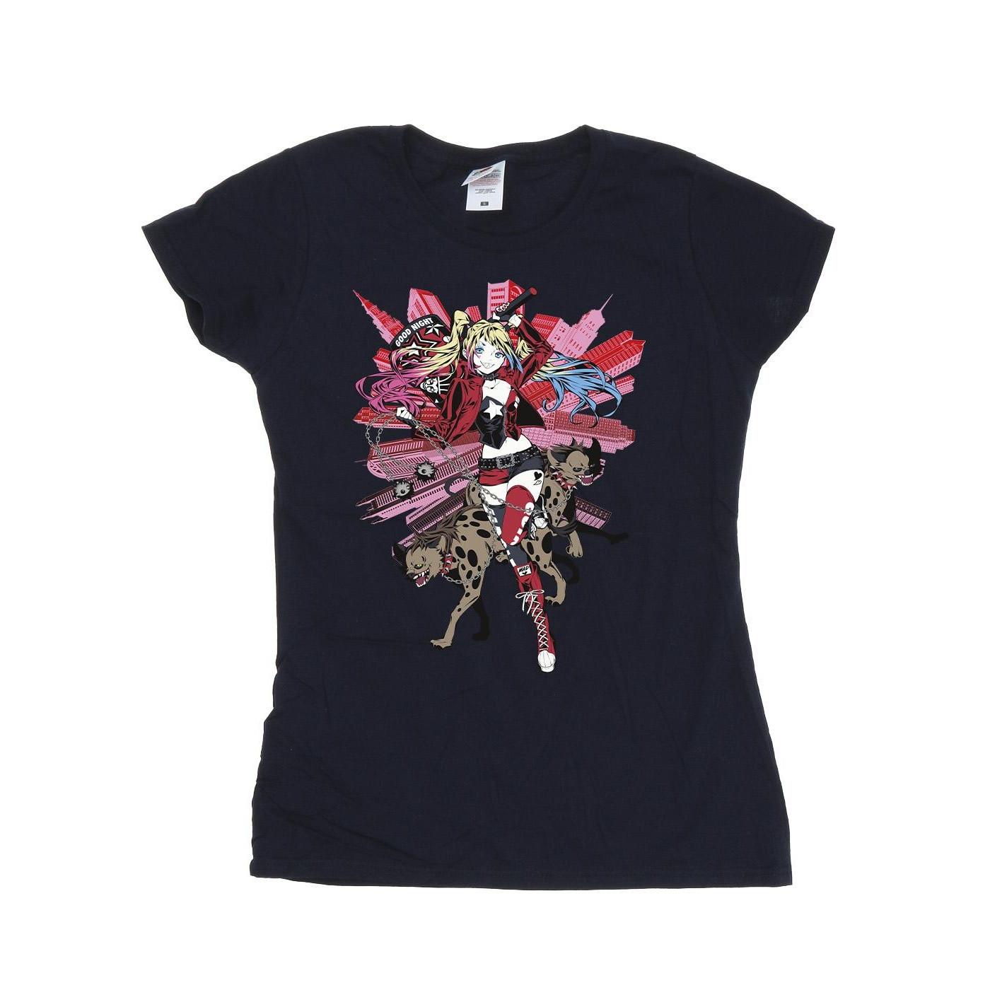 Image of Harley Quinn Hyenas Tshirt Damen Marine L