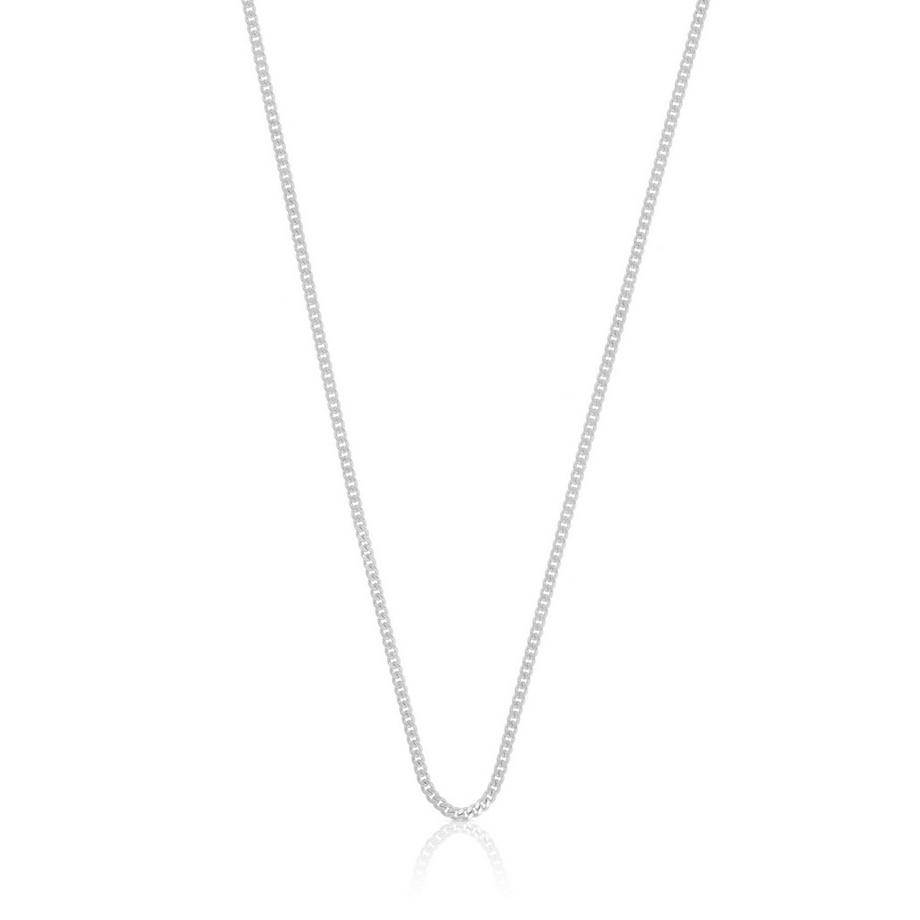 MUAU Schmuck  Collier Panzer Weissgold 375, 1.4mm, 55cm 