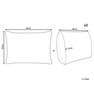 Beliani Kissen 2er Set aus Polyester Modern VALLORIA  