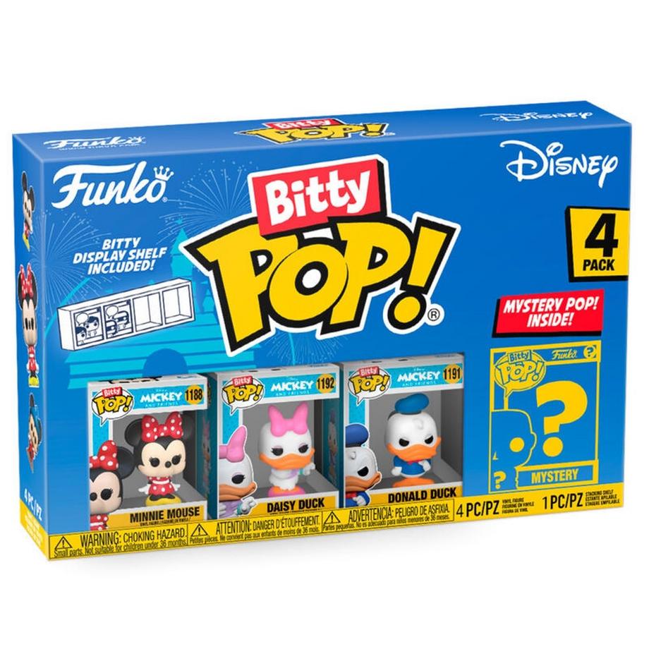 Funko  Bitty Pop! Minnie Mouse, Daisy Duck, Donald Duck und Mystery (4Teile) 