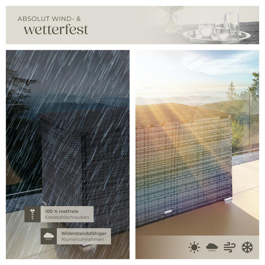 Tectake Auflagenbox mit Aluminiumgestell Oslo  