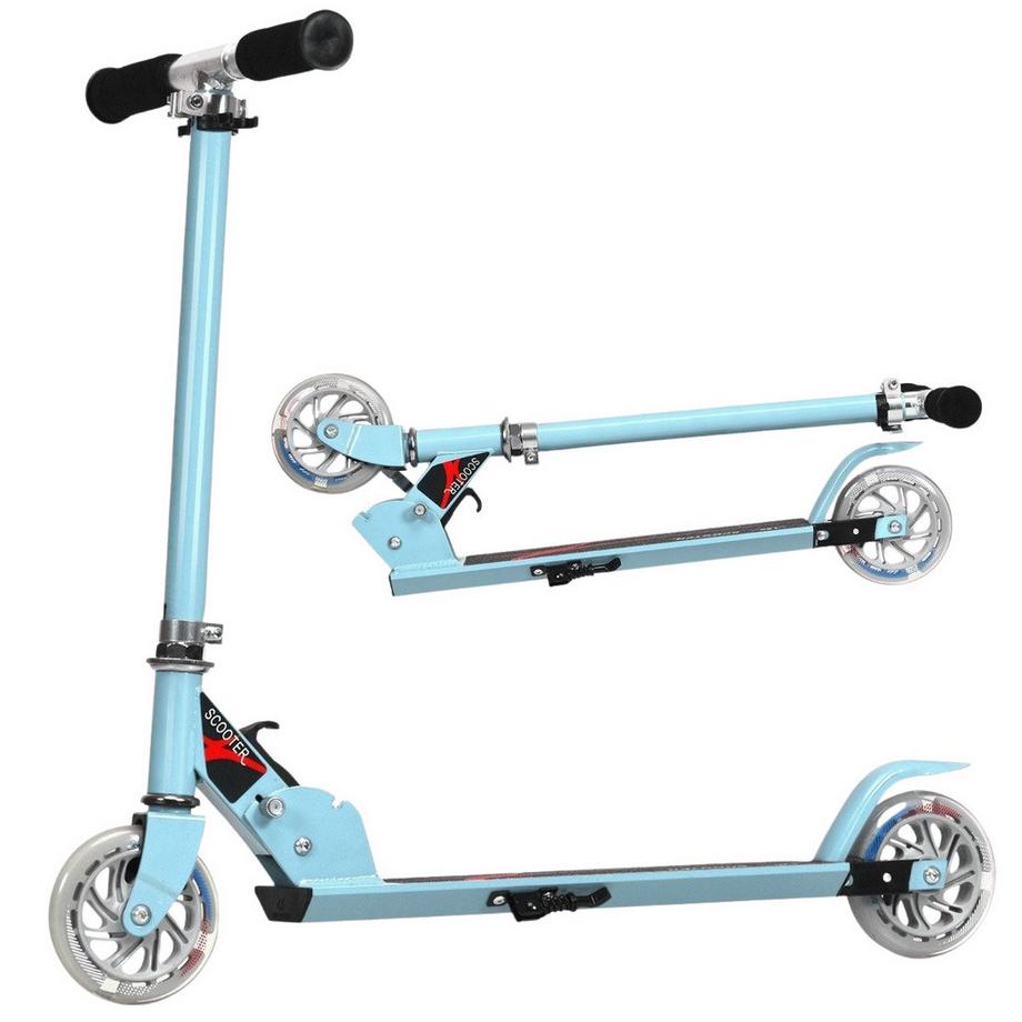 Northio  Trottinette Trottinette réglable en hauteur pour enfant Trottinette pliable avec 2 roues Bleu 