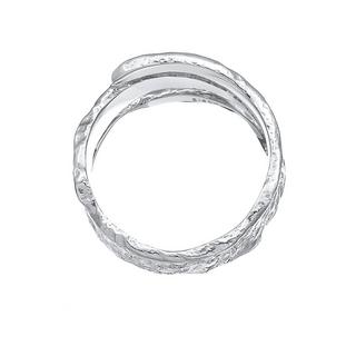 Kuzzoi  Ring Bandring Struktur Used Look 925 Silber 