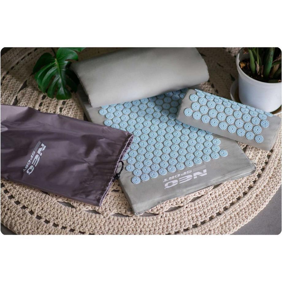 B2X  Tapis d'acupression avec pointes Neo-Sport NS-901 Gris/Bleu 