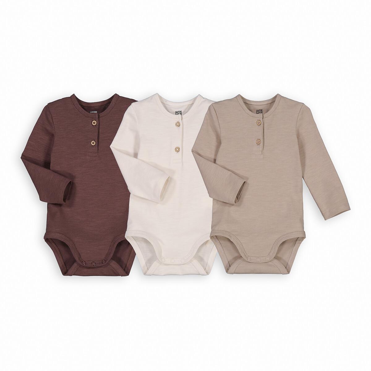 La Redoute Collections  3er-Pack unifarbene Bodys 