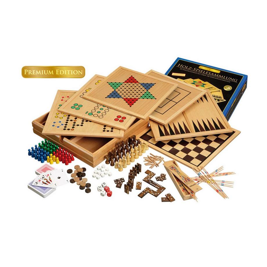 Philos  Spiele Holz-Spielesammlung 100 Premium Edition 