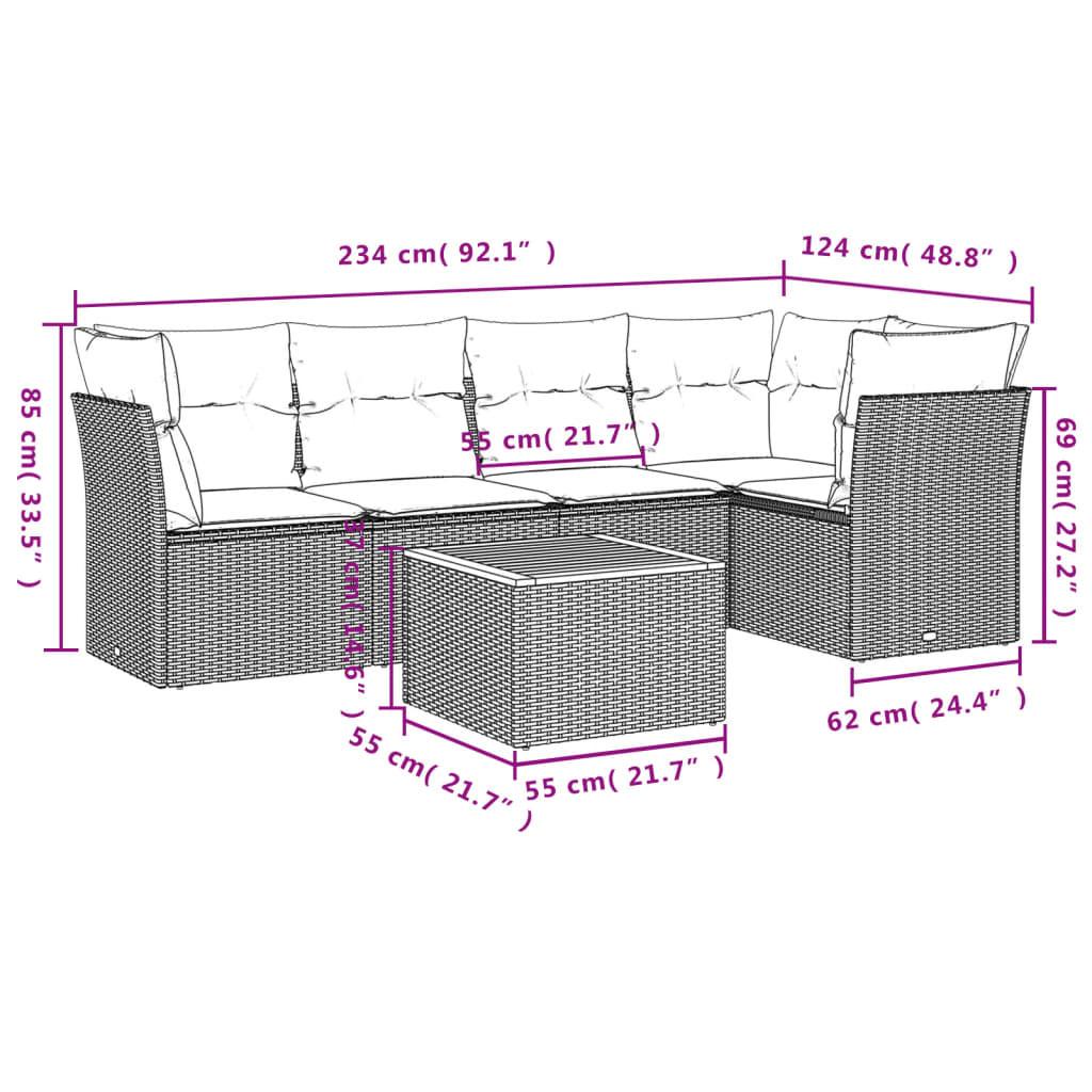 VidaXL Ensemble de canapés de jardin rotin synthétique  