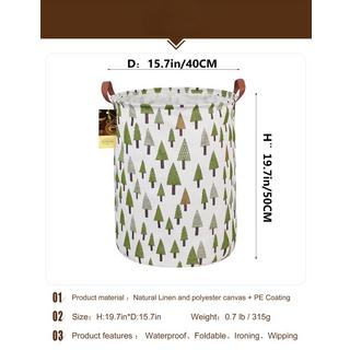 Alopini Panier à linge, grand panier de rangement léger en tissu de toile, organisateur de jouets, vêtements sales, pliable et imperméable à l'eau  