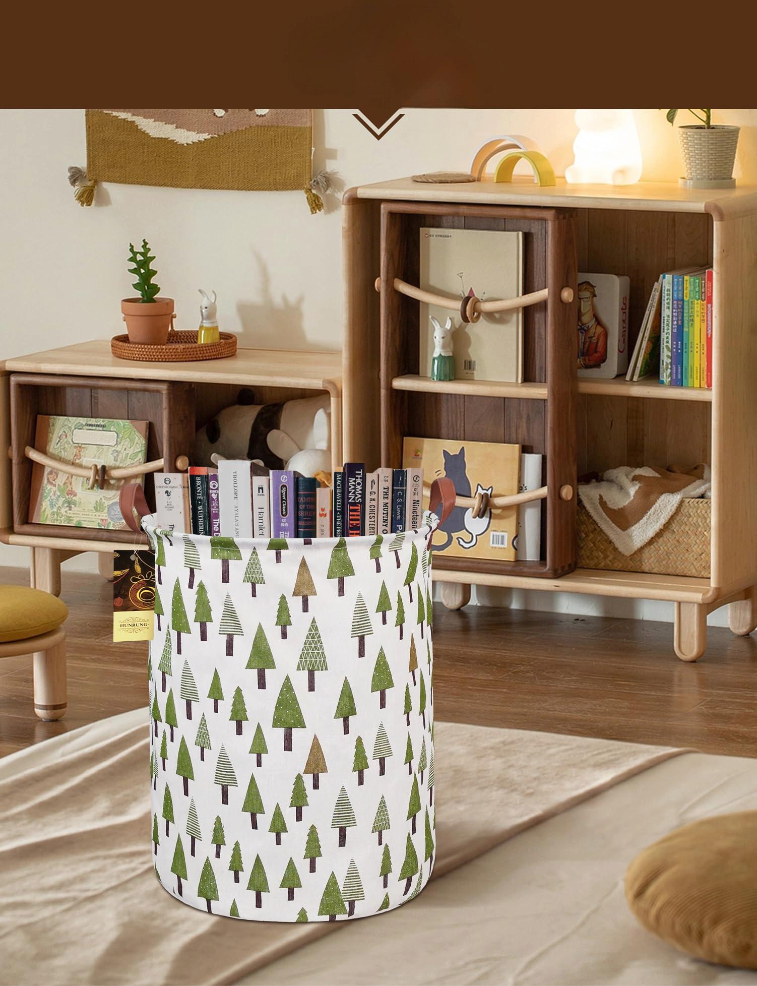 Alopini Panier à linge, grand panier de rangement léger en tissu de toile, organisateur de jouets, vêtements sales, pliable et imperméable à l'eau  