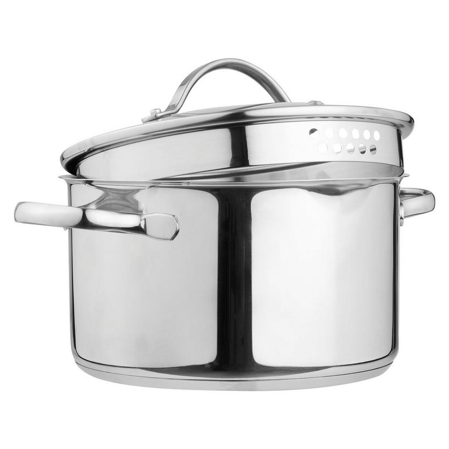 SCHOU Topf-Set 6tlg - Edelstahl + Glasdeckel  