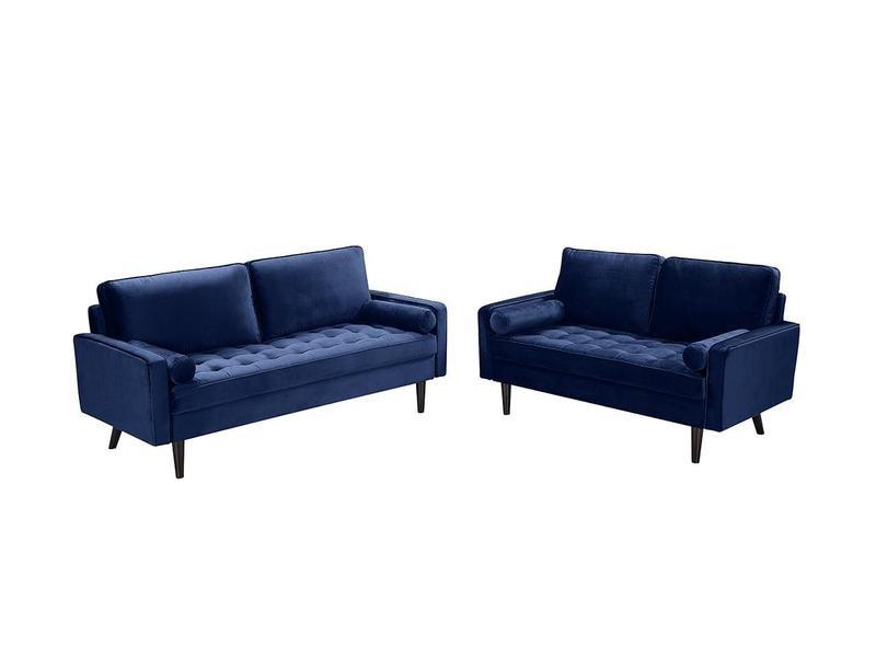 Image of Couchgarnitur 3+2 Samt FLEUET Couchgarnitur 3+2 Samt FLEUET