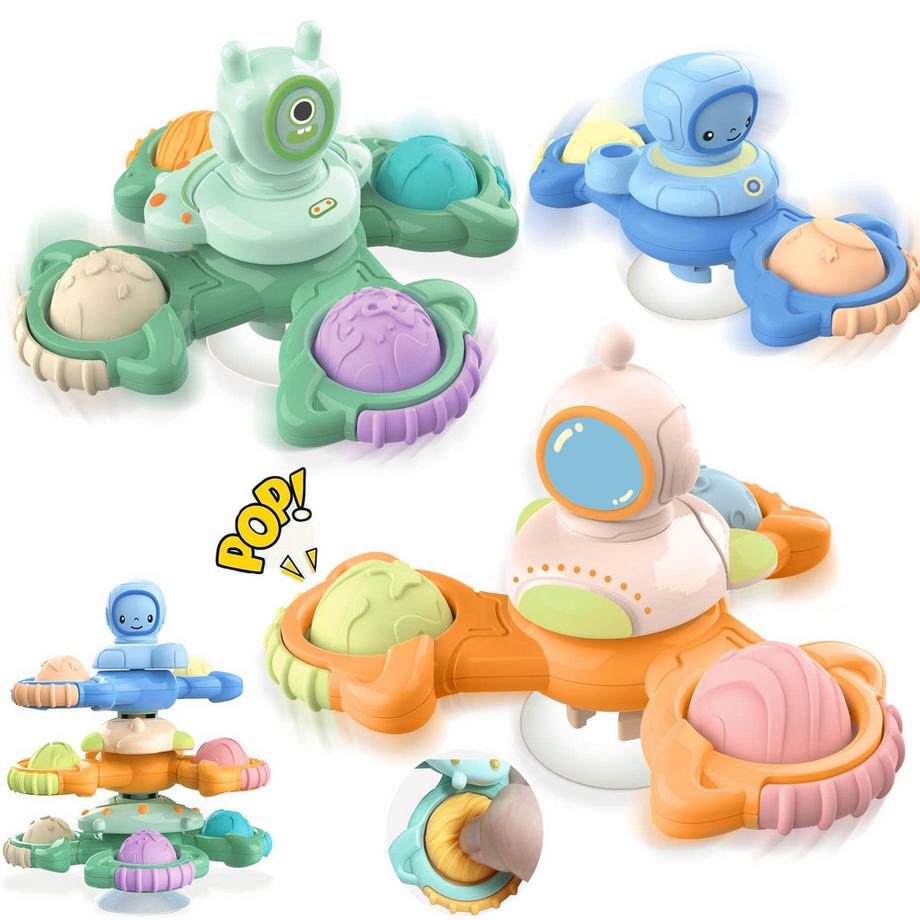 Saugnapf-Spielzeug Baby-Sinnesspielzeug für Baby Saugnapf-Drehspielzeug