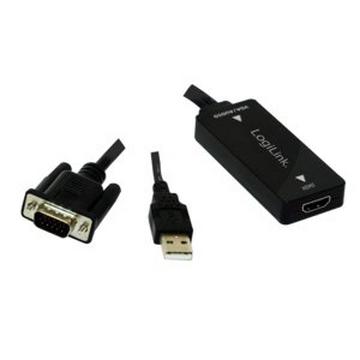 LogiLink CV0060 Videokabel-Adapter Schwarz