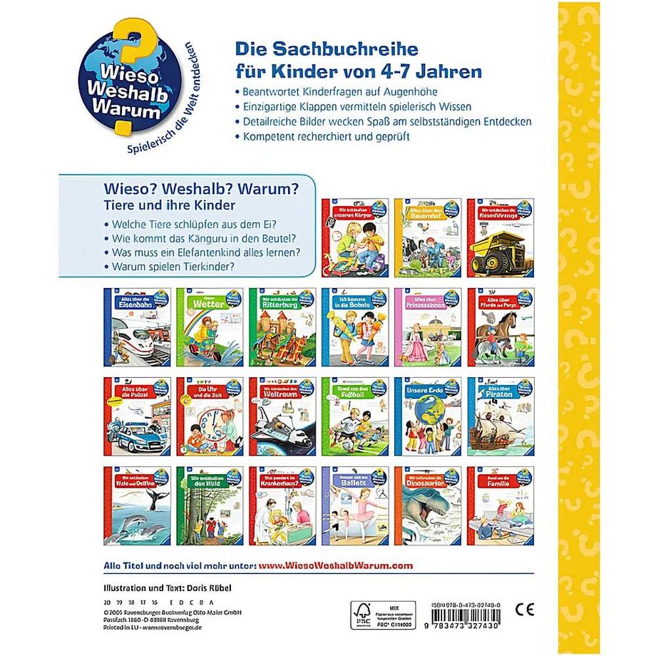 Wieso? Weshalb? Warum?, Band 33: Tiere und ihre Kinder Rübel, Doris; Rübel, Doris (Illustrationen) Gebundene Ausgabe 