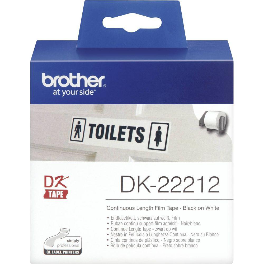 brother  DK-22211 Etiketten Rolle 29 mm x 15.24 m Folie Weiß 1 St. Permanent haftend  Universal-Etiketten 