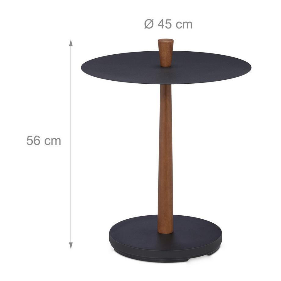 Northix Table basse ronde au design industriel  