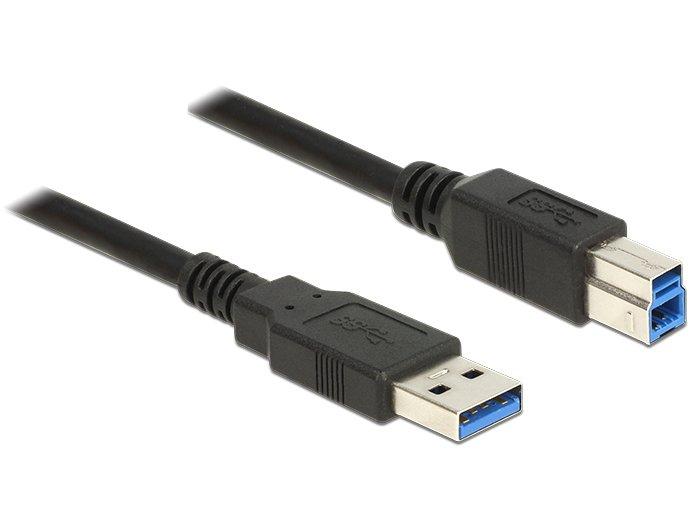 Image of 85068 USB Kabel 2 m USB 3.2 Gen 1 (3.1 Gen 1) USB A USB B Schwarz