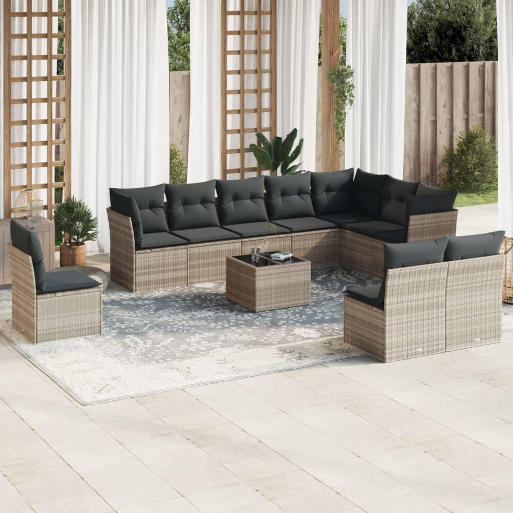 VidaXL set divano da giardino Polirattan  