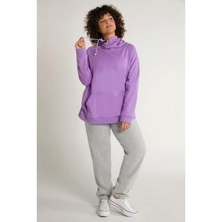 Ulla Popken  Sweat-shirt Bellieva, coutures élastiques sur le côté, manches longues 