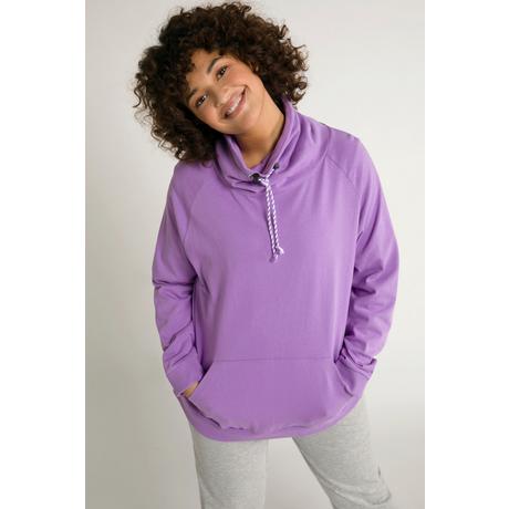 Ulla Popken  Sweat-shirt Bellieva, coutures élastiques sur le côté, manches longues 