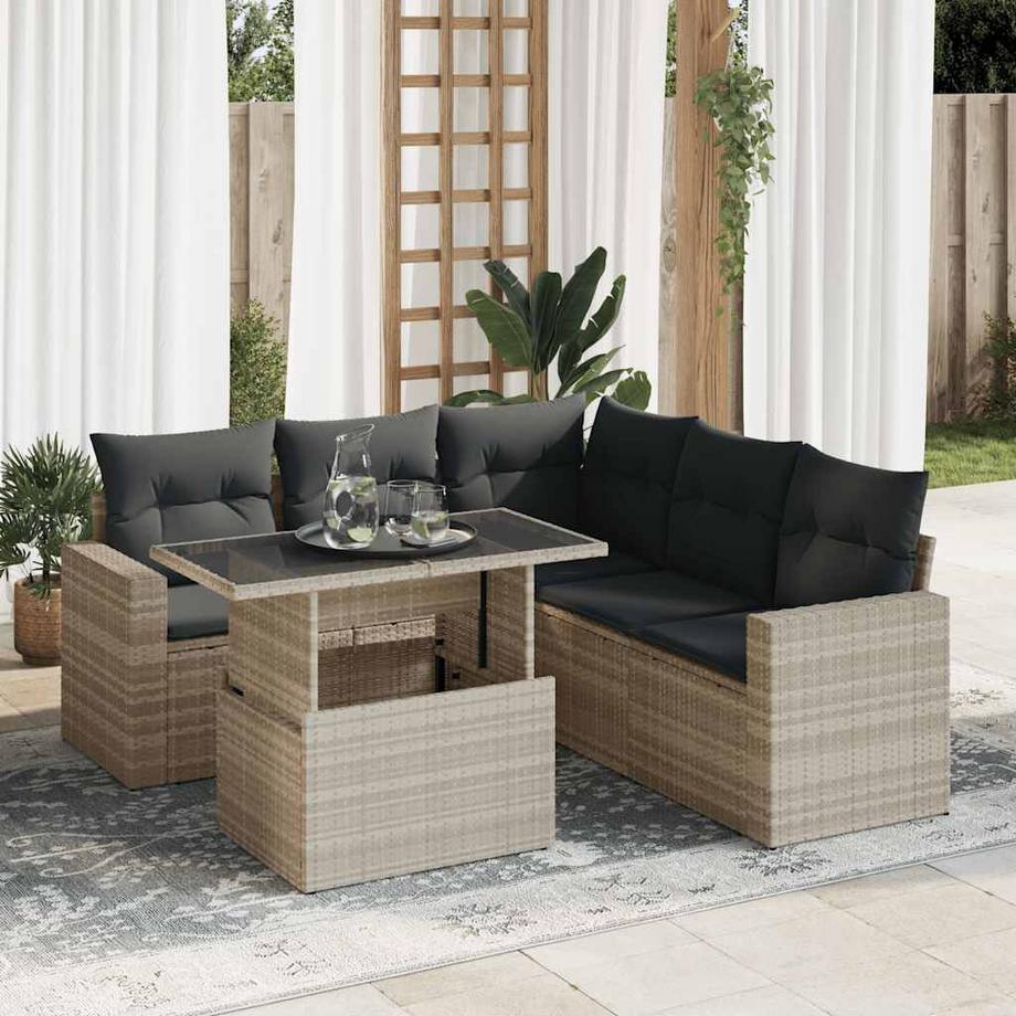 VidaXL Gartensofa set poly-rattan  