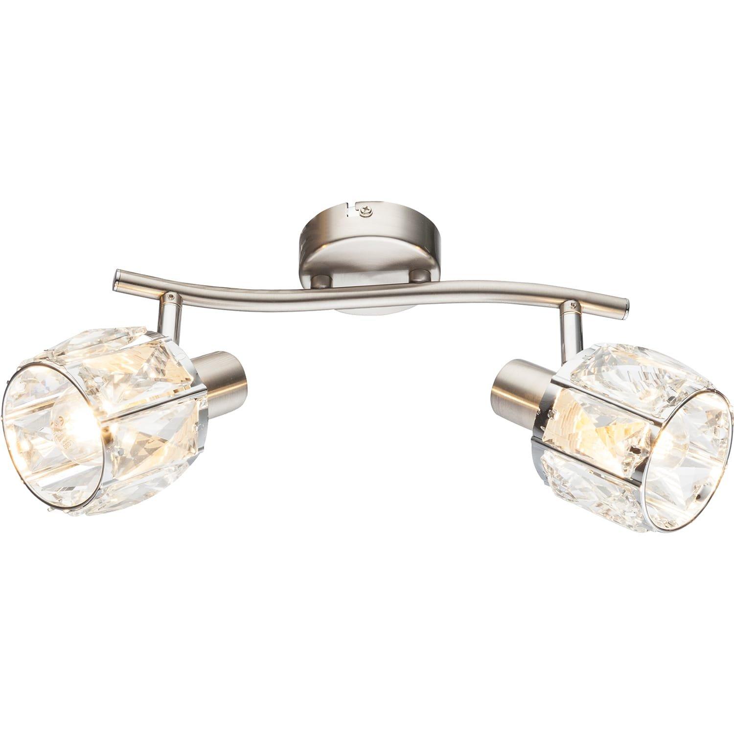 Image of Deckenleuchte nickel matt 2xE14 22x28x18 Deckenleuchte nickel matt 2xE14 22x28x18